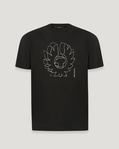 BELSTAFF DECONSTRUCTED COTTON T-SHIRT IN BLACK M RRP £60 BNWT