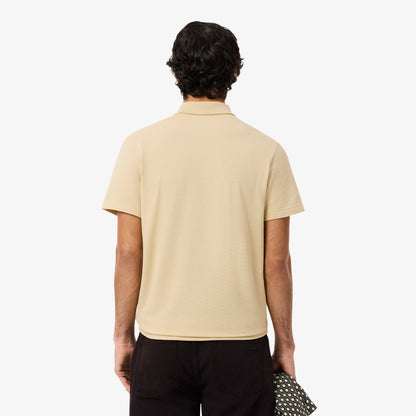 LACOSTE REGULAR FIT COTTON/POLYESTER POLO SHIRT BEIGE RRP £79 BNWT