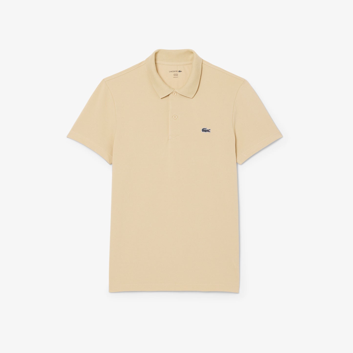 LACOSTE REGULAR FIT COTTON/POLYESTER POLO SHIRT BEIGE RRP £79 BNWT