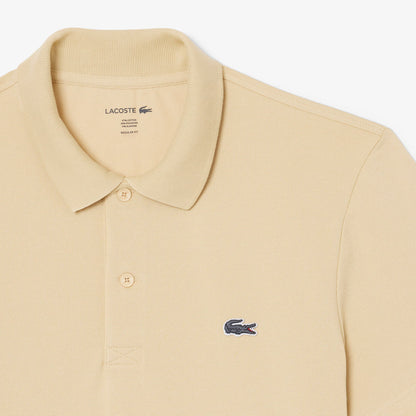 LACOSTE REGULAR FIT COTTON/POLYESTER POLO SHIRT BEIGE RRP £79 BNWT