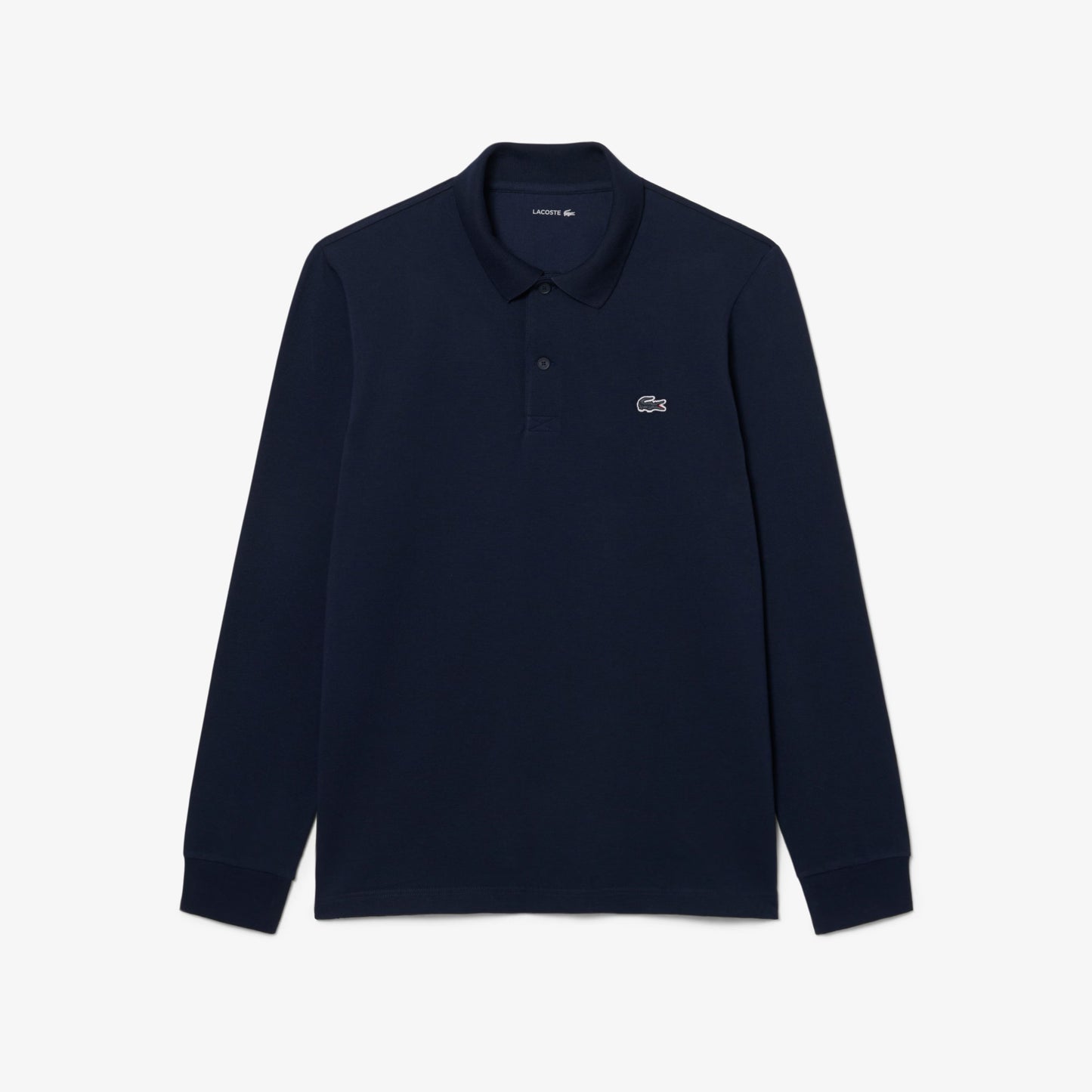 LACOSTE CROC LOGO PIQUE COTTON LONG SLEEVE POLO SHIRT NAVY (7) 2XL RRP £105 BNWT