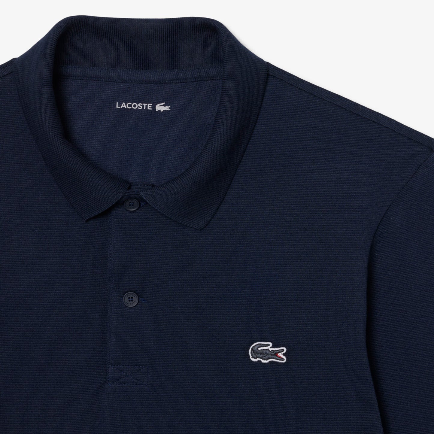 LACOSTE CROC LOGO PIQUE COTTON LONG SLEEVE POLO SHIRT NAVY (7) 2XL RRP £105 BNWT