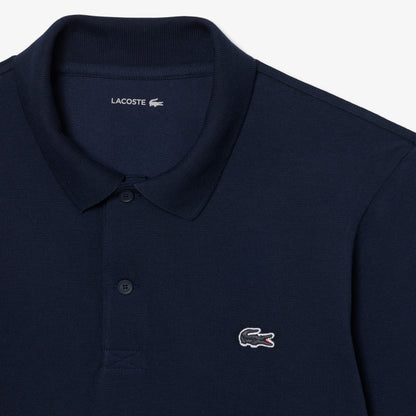LACOSTE CROC LOGO PIQUE COTTON LONG SLEEVE POLO SHIRT NAVY (7) 2XL RRP £105 BNWT
