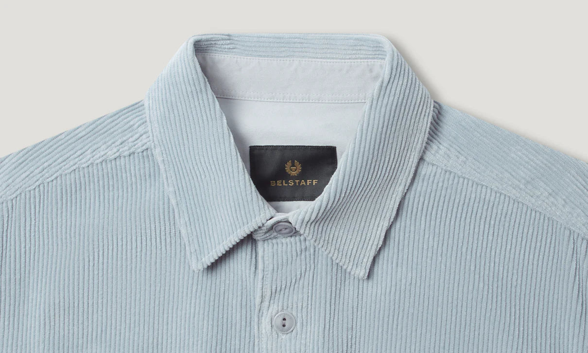 BELSTAFF FALLGATE CORDUROY COTTON SHIRT/OVERSHIRT QUARRY BLUE XL RRP £225 BNWT