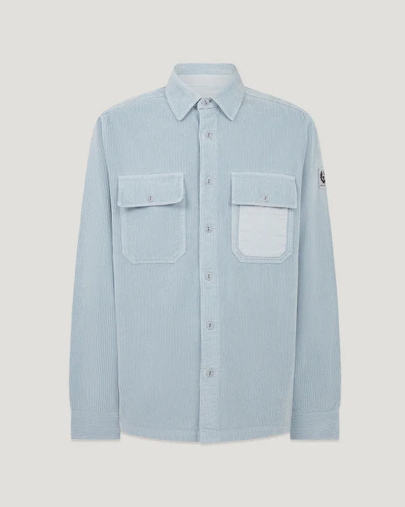 BELSTAFF FALLGATE CORDUROY COTTON SHIRT/OVERSHIRT QUARRY BLUE XL RRP £225 BNWT