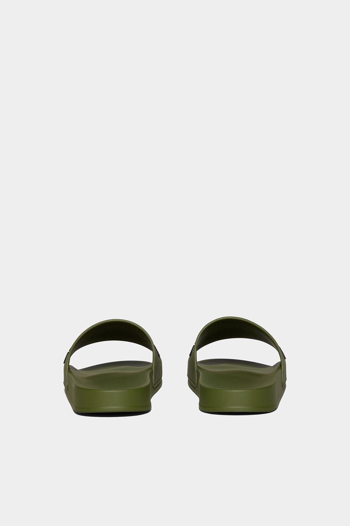 DSQUARED2 LETTER LOGO MILITARY GREEN STRAP SLIDES POOL BEACH UK 9 RRP £195 BNIB