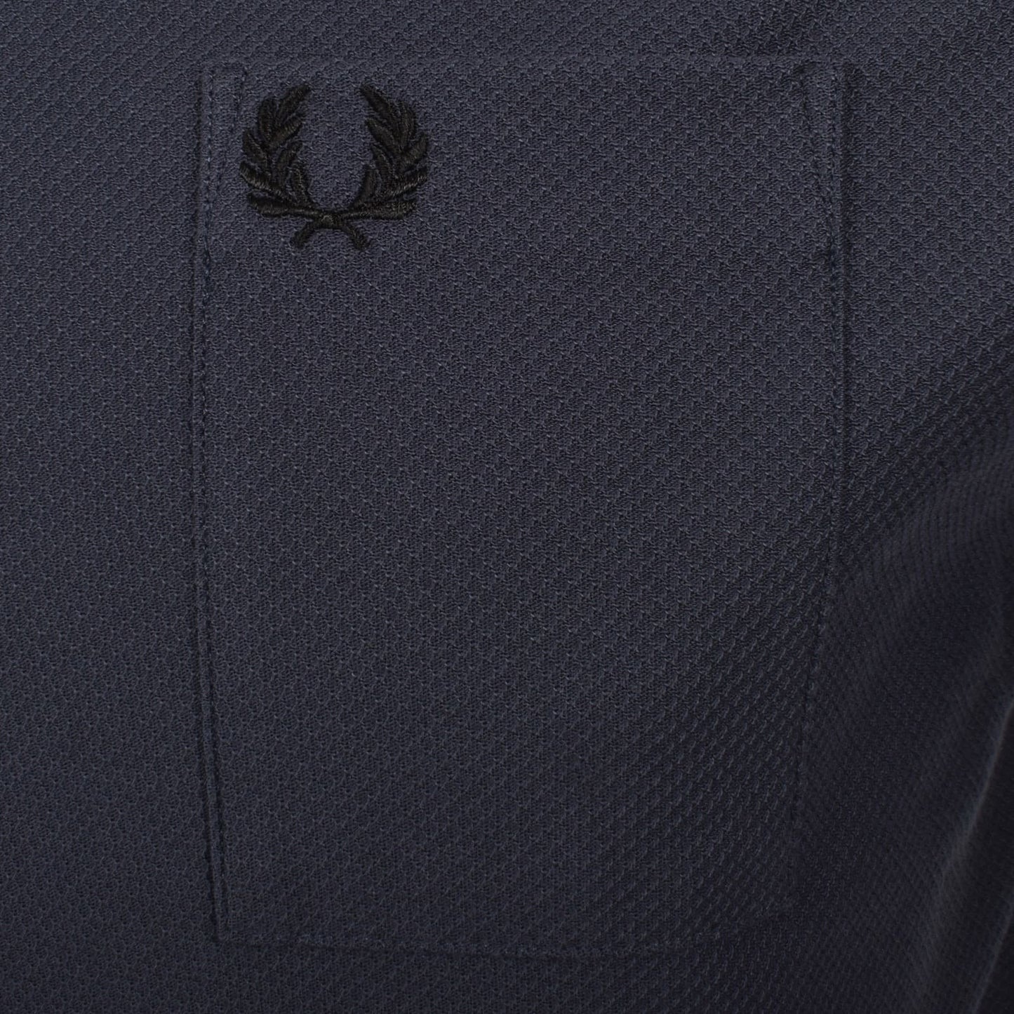 FRED PERRY PIQUE COTTON POCKET DETAIL T-SHIRT DARK AIRFORCE BLUE RRP £60 BNWT