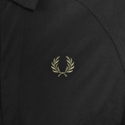 FRED PERRY RAGLAN UTILITY OVERSHIRT SHACKET JACKET BLACK 2XL RRP £150 BNWT