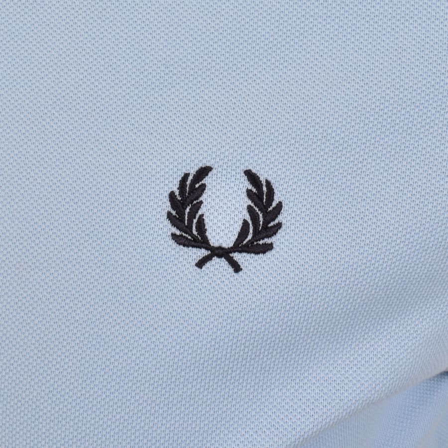 FRED PERRY TWIN TIPPED PIQUE COTTON POLO SHIRT LIGHT SMOKE BLUE/NAVY RRP £80 BNWT