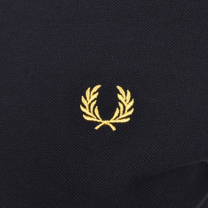 FRED PERRY TWIN TIPPED PIQUE COTTON POLO SHIRT NAVY BLUE/ECRU/HONEYCOMB RRP £80 BNWT