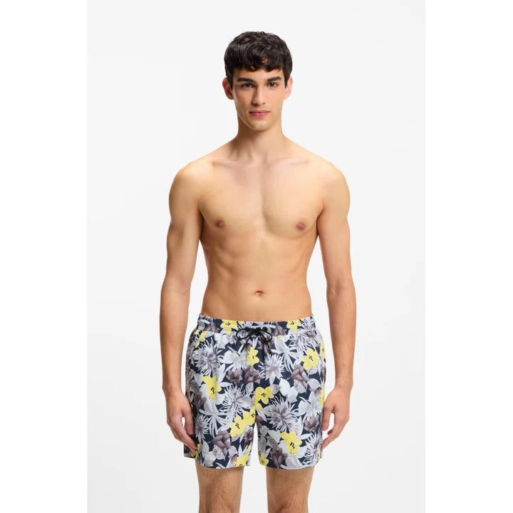 HUGO BY HUGO BOSS CALALA POLYESTER SWIM SHORTS NAVY MEDIUM RRP £69