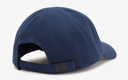 FRED PERRY PIQUE COTTON 6 PANEL BASEBALL CAP TENNIS BLUE/DEEP MINT RRP £50 BNWT