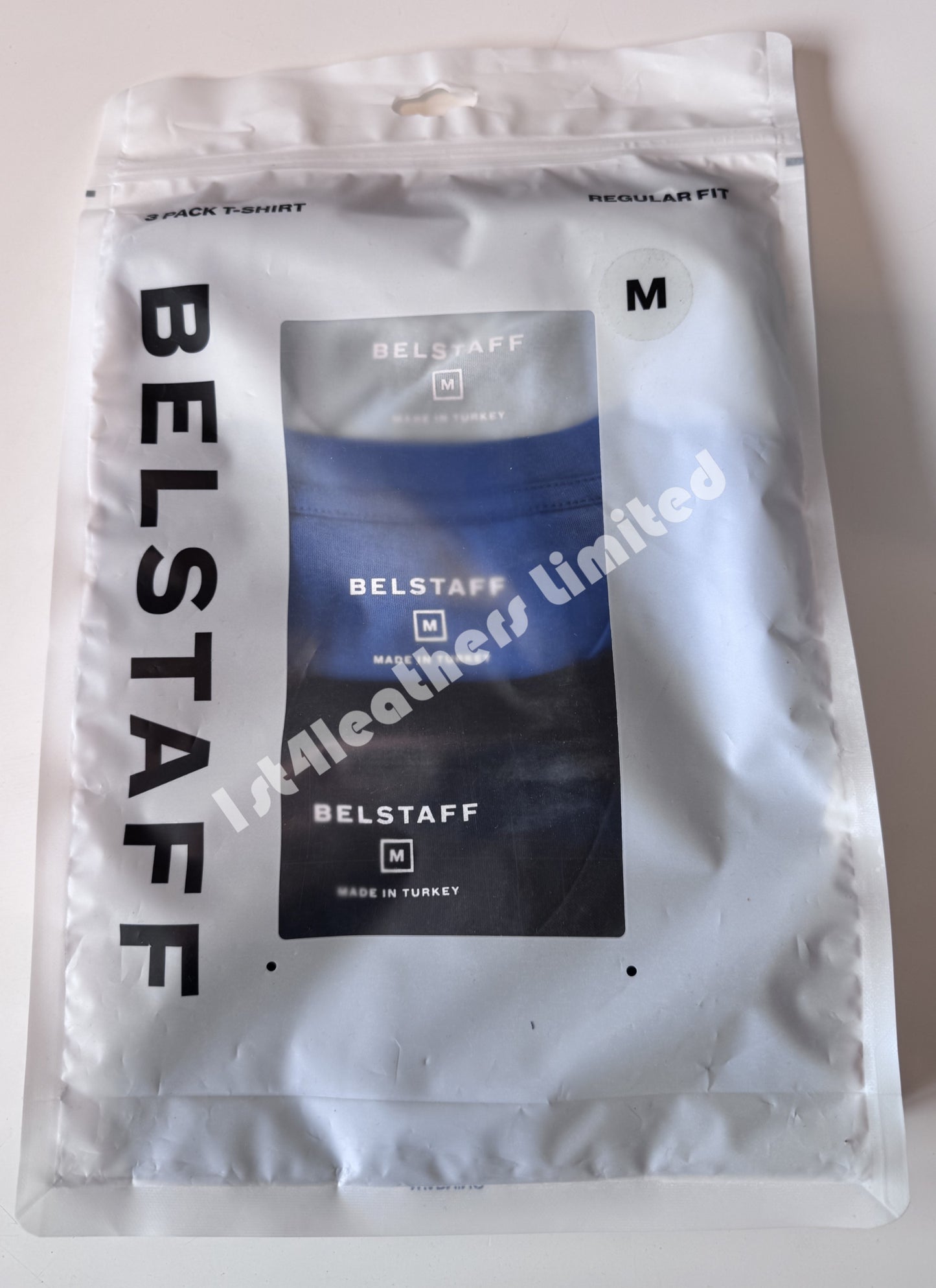 BELSTAFF 3 PACK COTTON SQUAD T-SHIRTS DARK INK NAVY/MARINE BLUE/SKY BLUE NEW