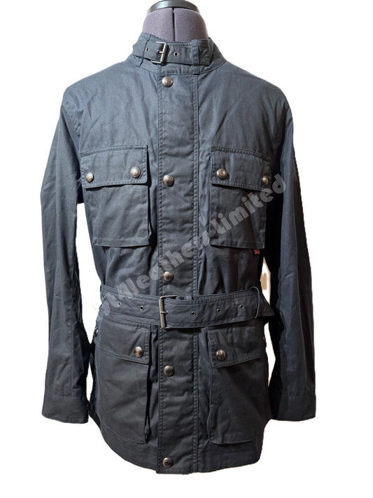 BELSTAFF ROADWAYS 4oz WAXED COTTON BIKER JACKET DEEP NAVY RRP £495 BNWT