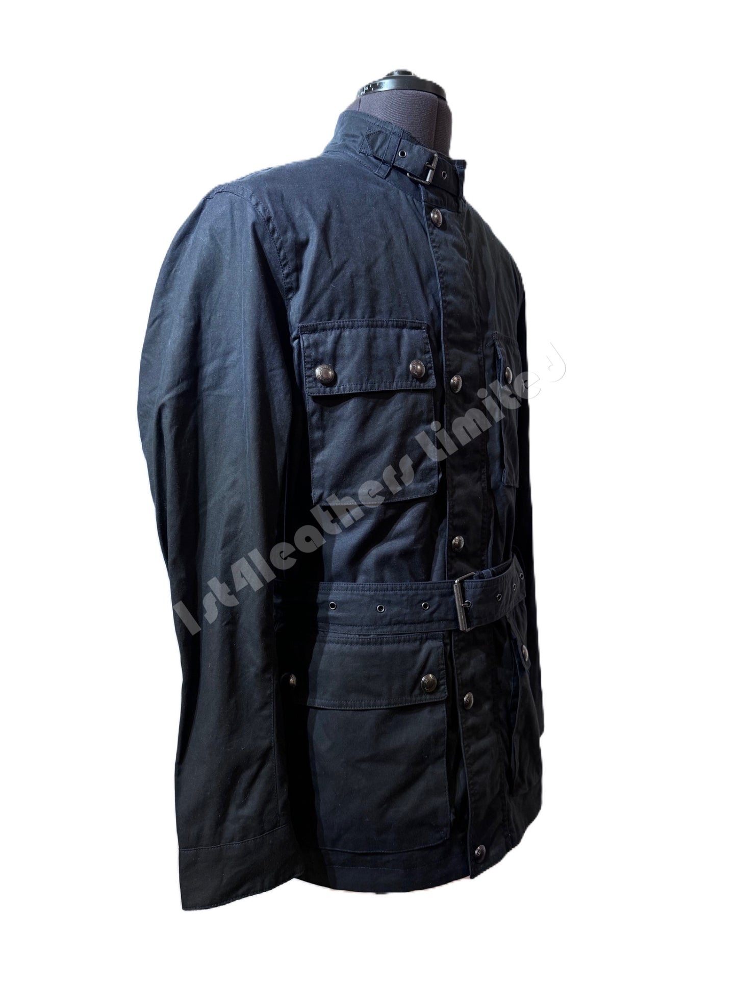 BELSTAFF ROADWAYS 4oz WAXED COTTON BIKER JACKET DEEP NAVY RRP £495 BNWT