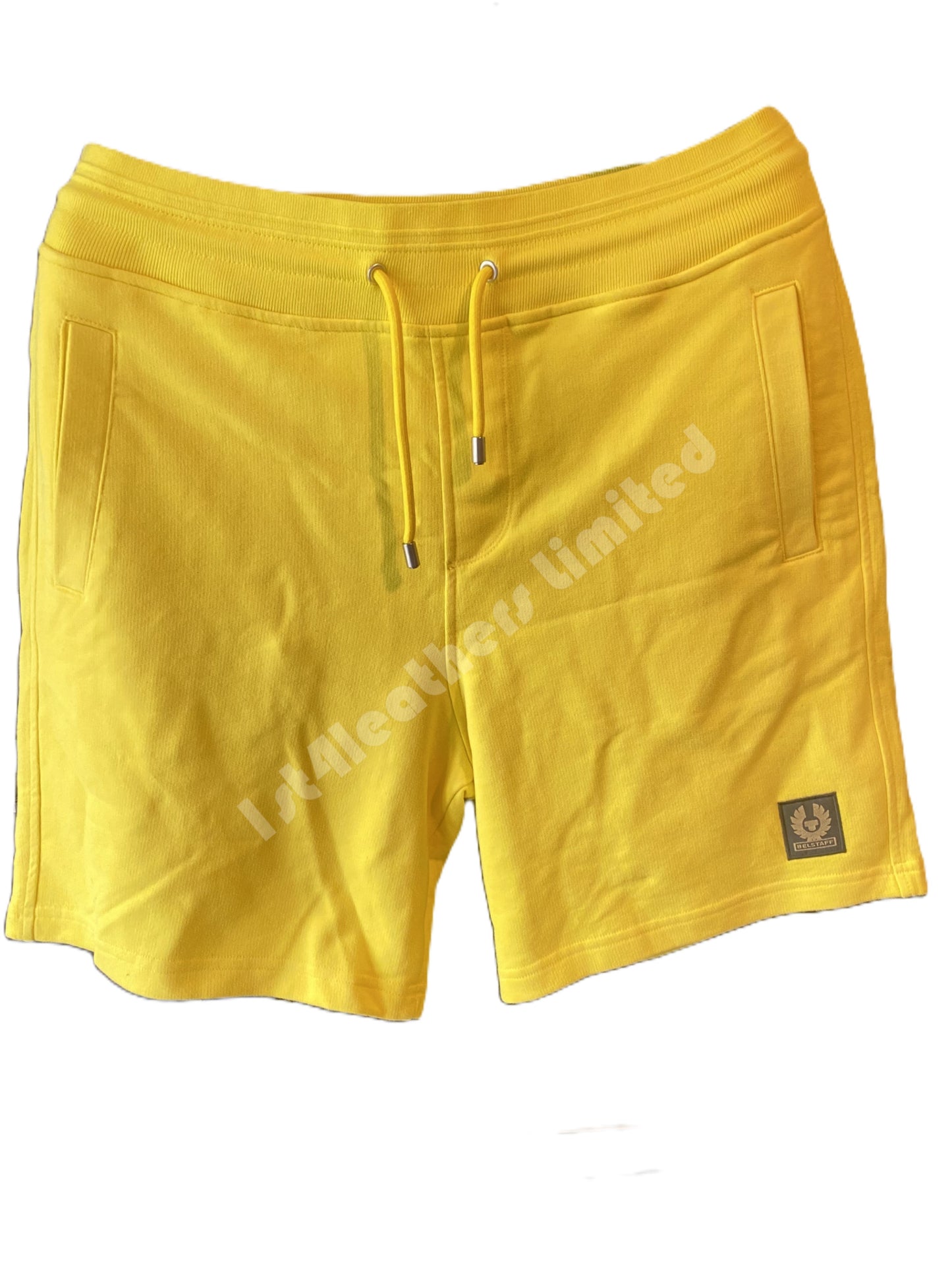 BELSTAFF COTTON FLEECE SWEATSHORTS FLASH YELLOW RRP £95