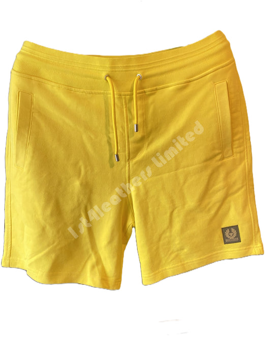 BELSTAFF COTTON FLEECE SWEATSHORTS FLASH YELLOW RRP £95