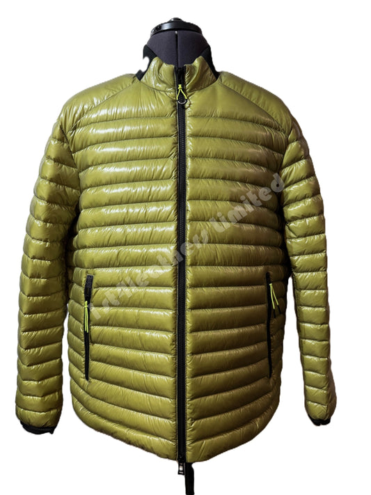 BELSTAFF AIRFRAME LIGHTWEIGHT DOWN PUFFA JACKET NEON YELLOW UK44 2XL RRP£425 NEW