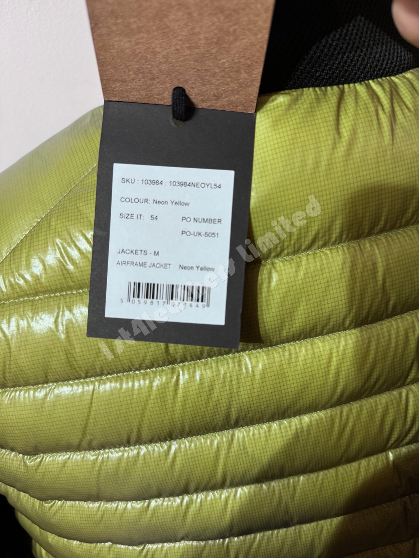 BELSTAFF AIRFRAME LIGHTWEIGHT DOWN PUFFA JACKET NEON YELLOW UK44 2XL RRP£425 NEW