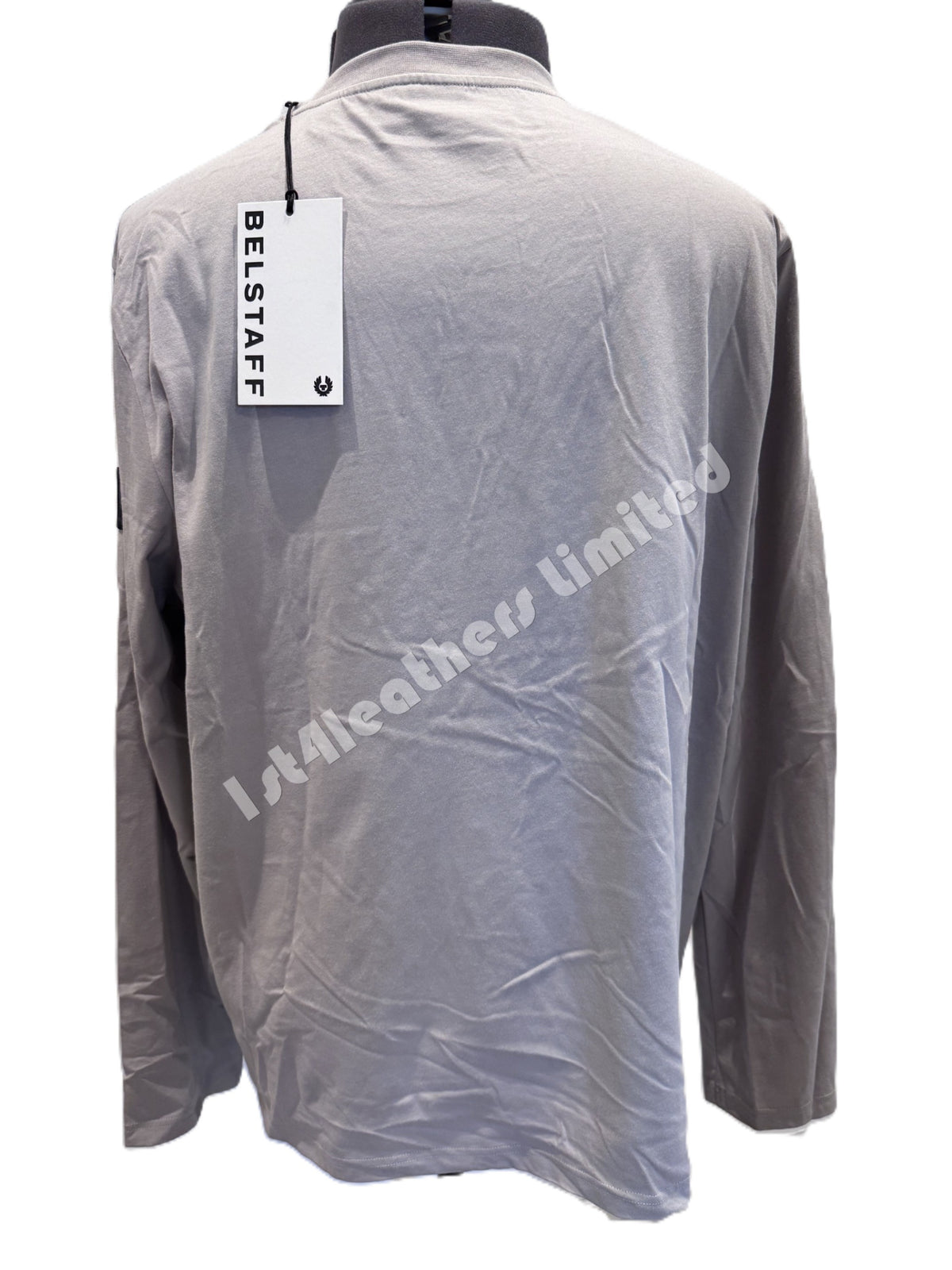 BELSTAFF THOM LONG SLEEVE COTTON T-SHIRT ASH GREY 3XL RRP £75 BNWT