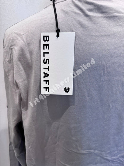 BELSTAFF THOM LONG SLEEVE COTTON T-SHIRT ASH GREY 3XL RRP £75 BNWT