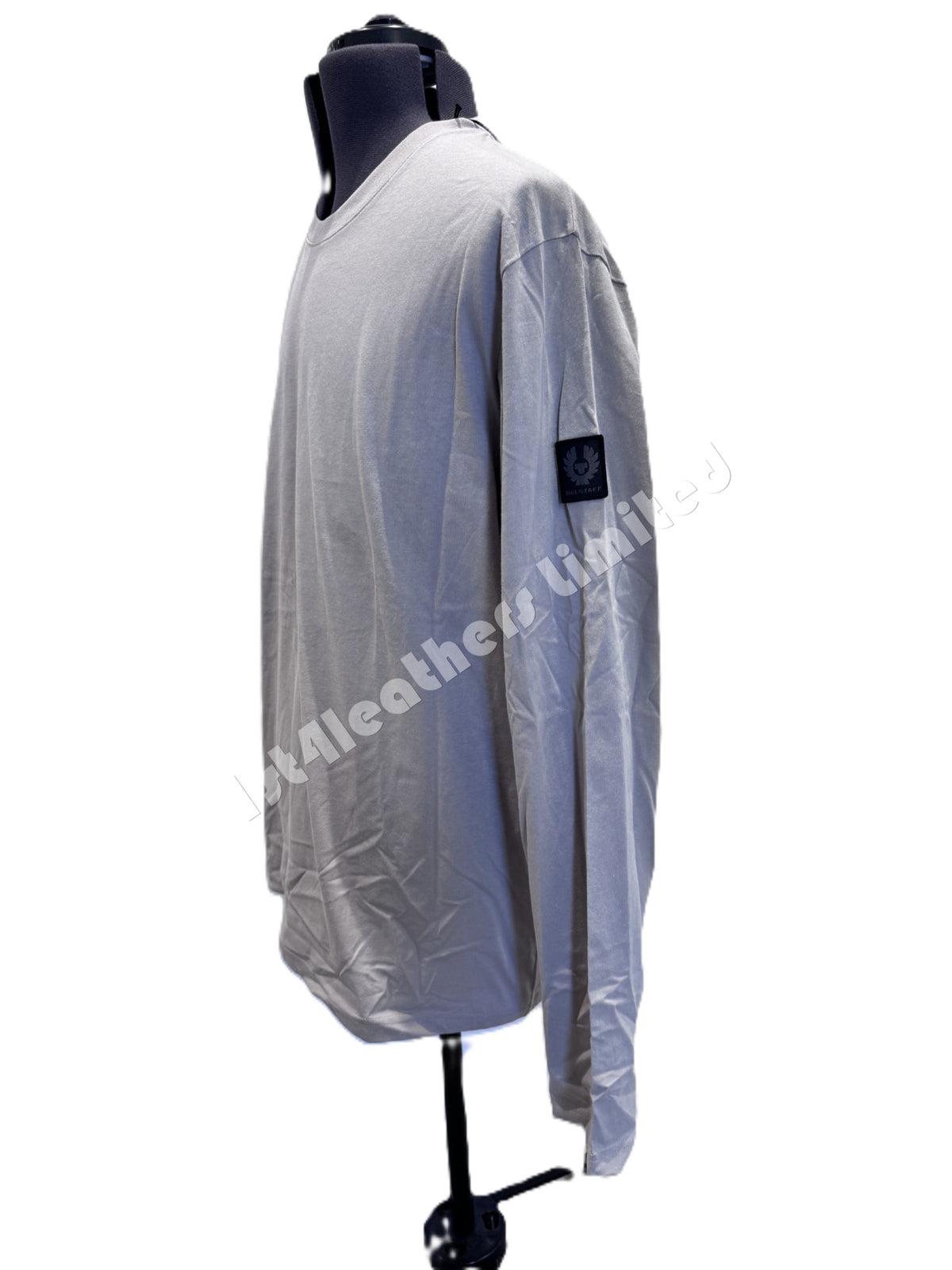 BELSTAFF THOM LONG SLEEVE COTTON T-SHIRT ASH GREY 3XL RRP £75 BNWT