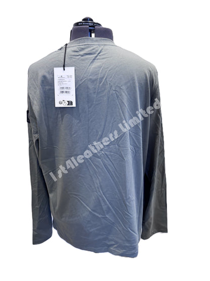 BELSTAFF THOM LONG SLEEVE COTTON T-SHIRT MINERAL GREEN 3XL RRP £75 BNWT