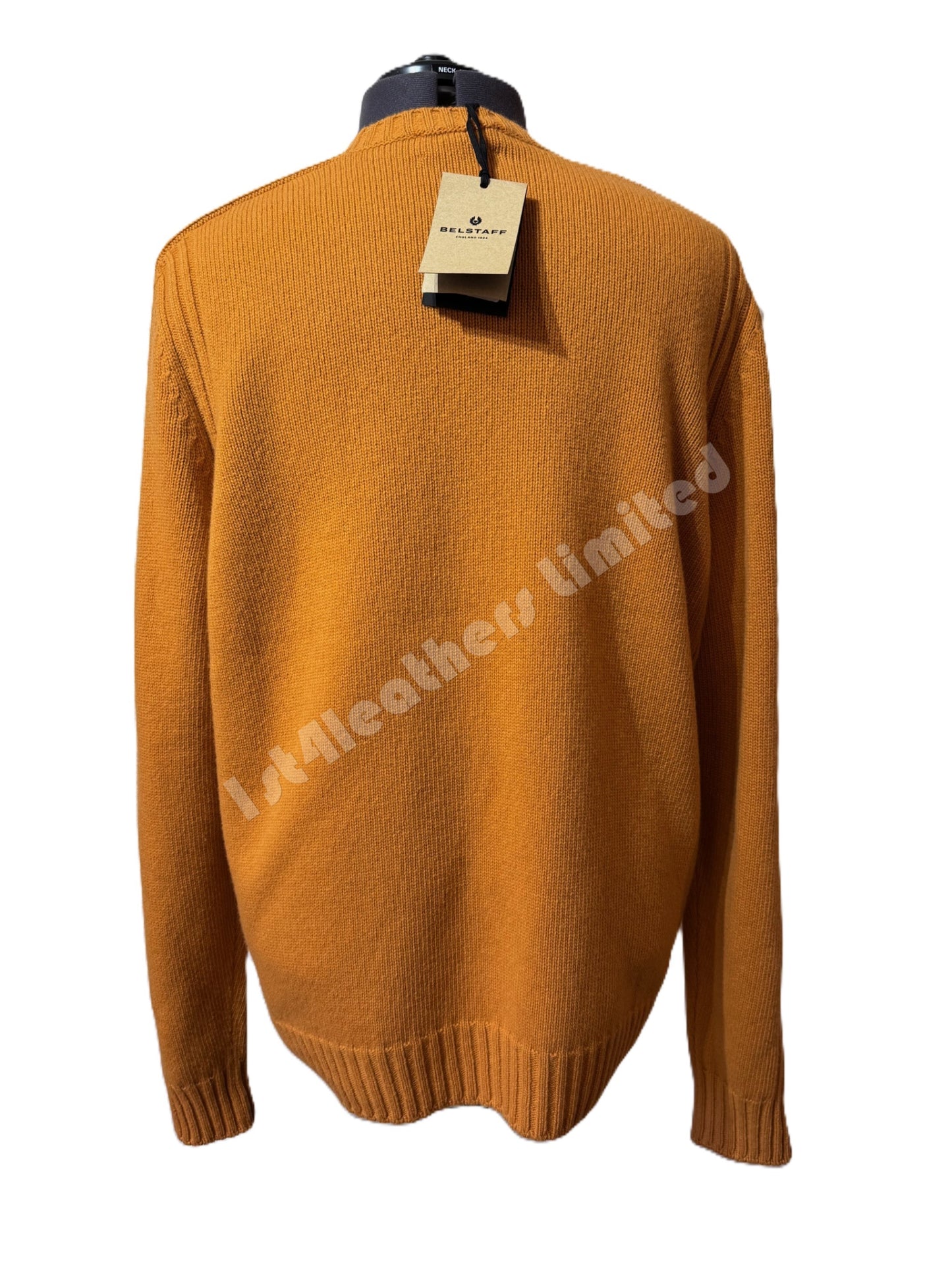 BELSTAFF WATCH CREW NECK WOOL JUMPER IN GOLDEN OAK RRP £275 BNWT