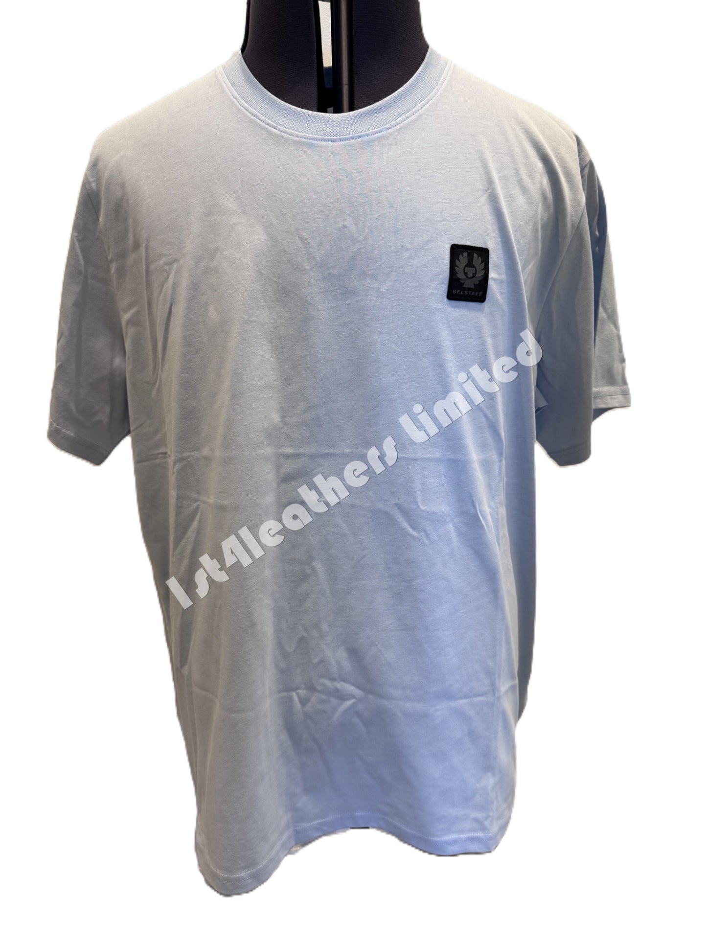 BELSTAFF MONKFORD PHOENIX PATCH SHORT SLEEVE T-SHIRT SKY BLUE 3XL RRP £60 BNWT