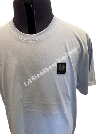 BELSTAFF MONKFORD PHOENIX PATCH SHORT SLEEVE T-SHIRT SKY BLUE 3XL RRP £60 BNWT