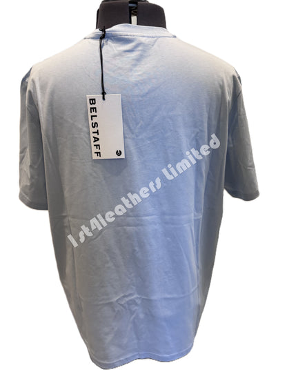 BELSTAFF MONKFORD PHOENIX PATCH SHORT SLEEVE T-SHIRT SKY BLUE 3XL RRP £60 BNWT