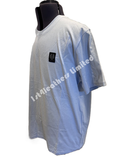 BELSTAFF MONKFORD PHOENIX PATCH SHORT SLEEVE T-SHIRT SKY BLUE 3XL RRP £60 BNWT