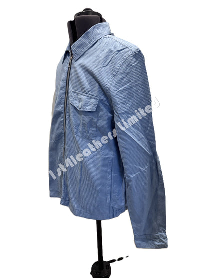PAUL SMITH PS COTTON ZIPPED OVERSHIRT SHACKET SKY BLUE MEDIUM RRP £199 BNWT