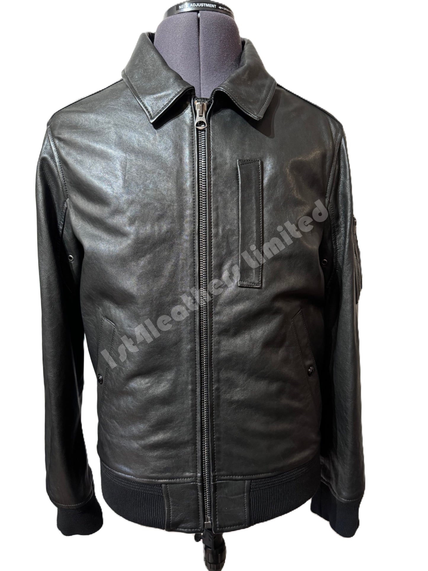 BELSTAFF ALSTONE LEATHER BOMBER JACKET BLACK/EARTH BROWN RRP £995 BNWT