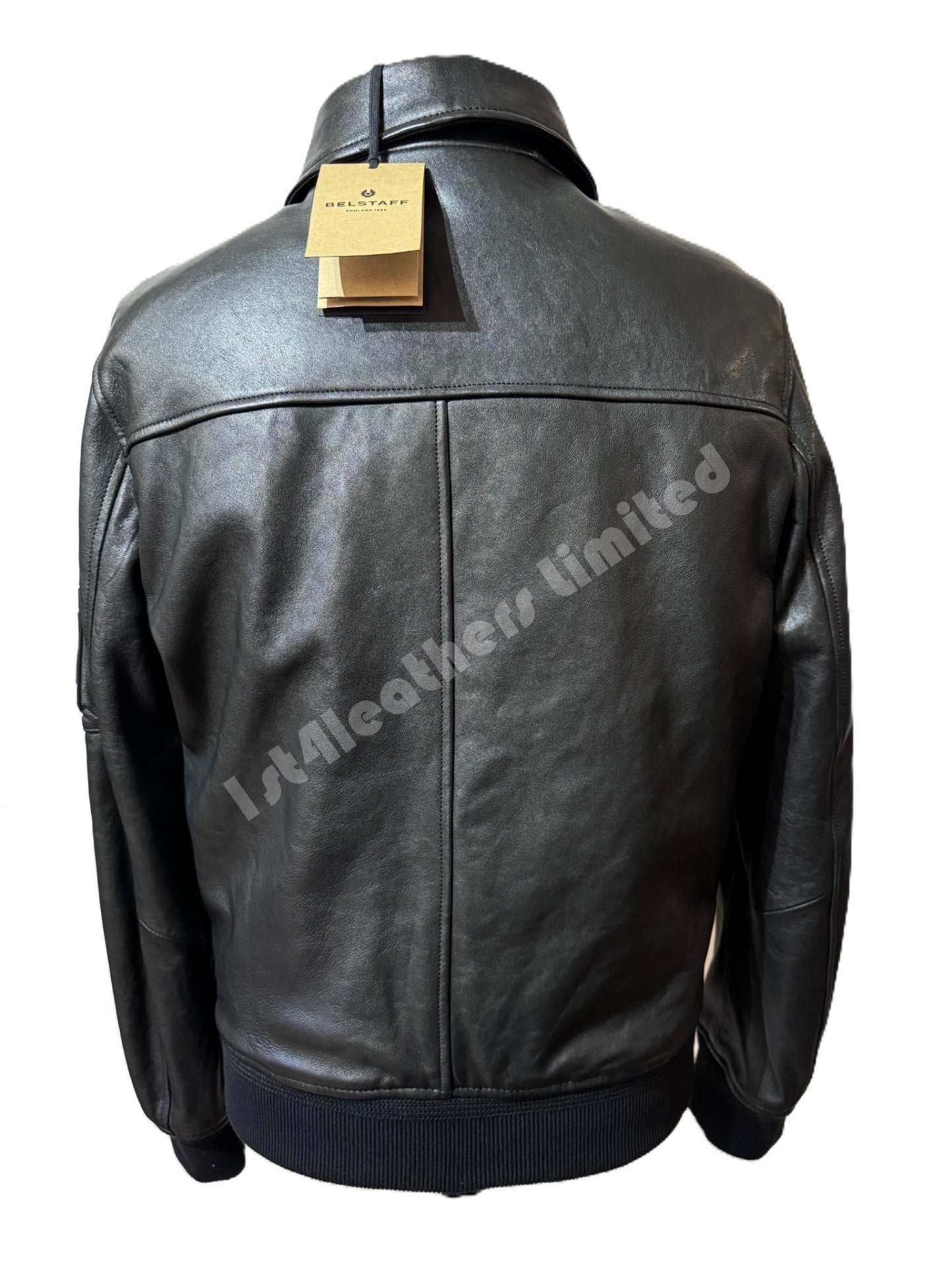 BELSTAFF ALSTONE LEATHER BOMBER JACKET BLACK/EARTH BROWN RRP £995 BNWT