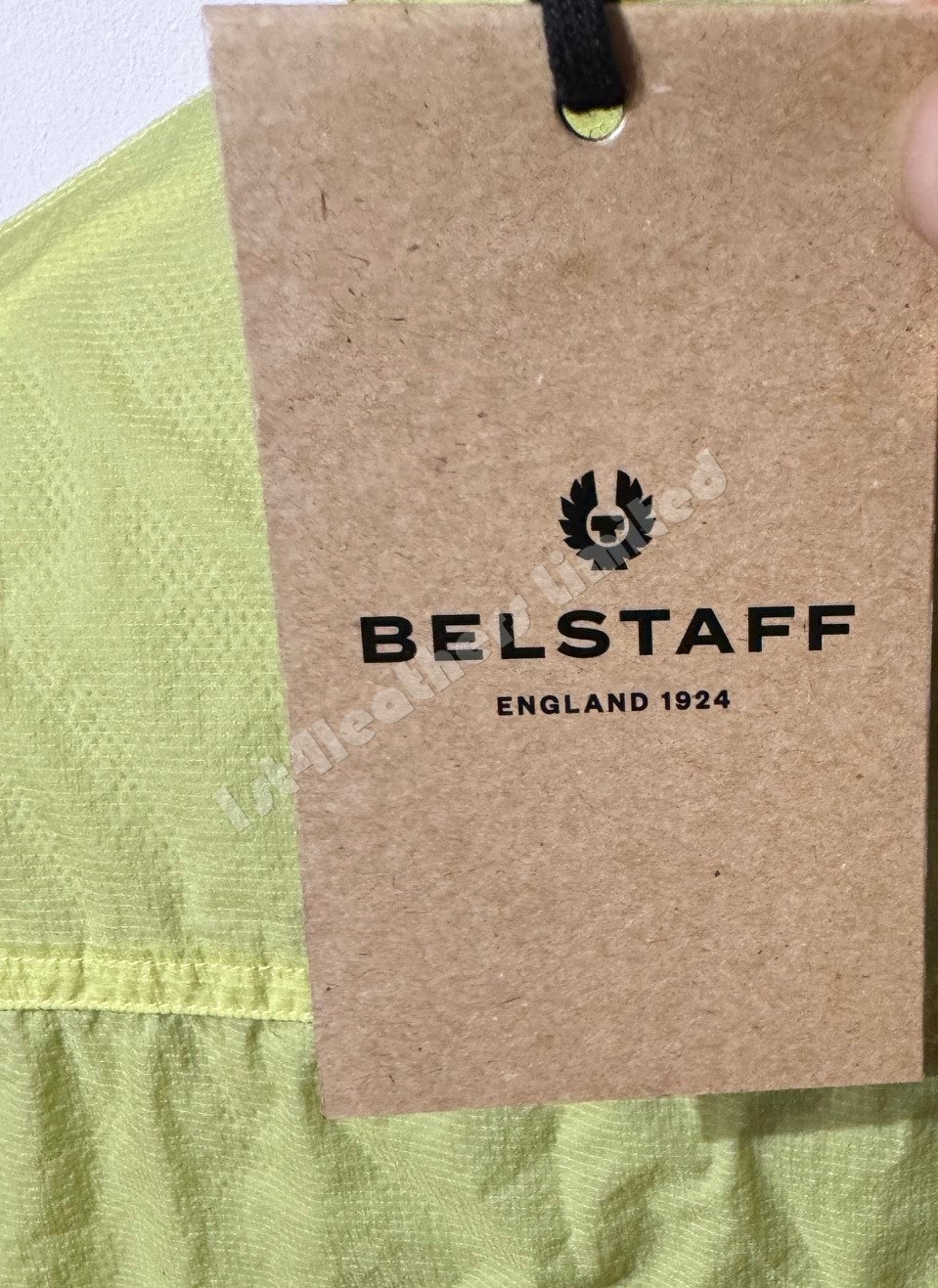 BELSTAFF RAIL COTTON BLEND GABARDINE OVERSHIRT IN LIME YELLOW UK40 L RRP £250