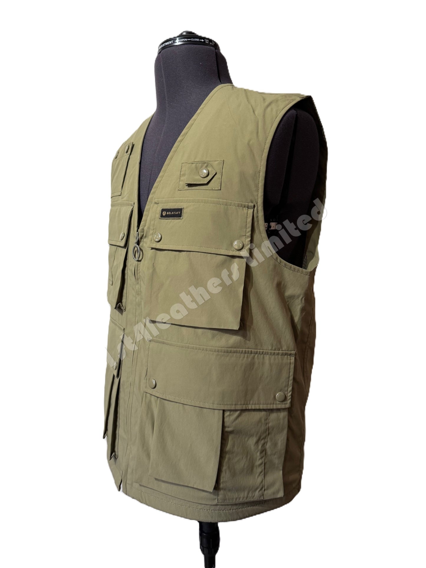 BELSTAFF CASTMASTER SHELL GILET ALOE RRP £275 BNWT