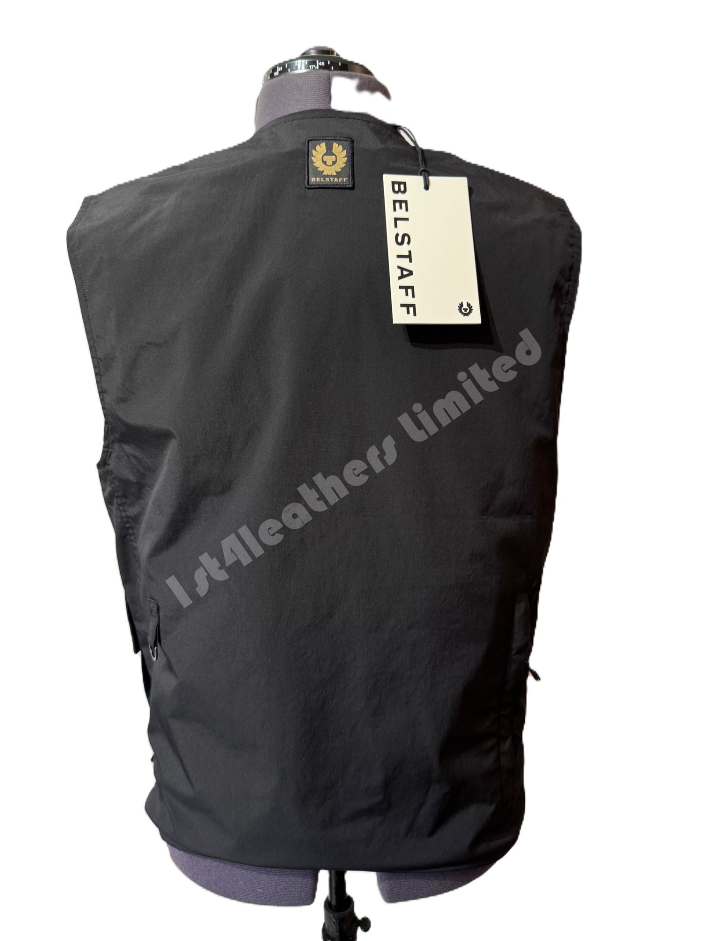 BELSTAFF CASTMASTER SHELL GILET BLACK RRP £275 BNWT