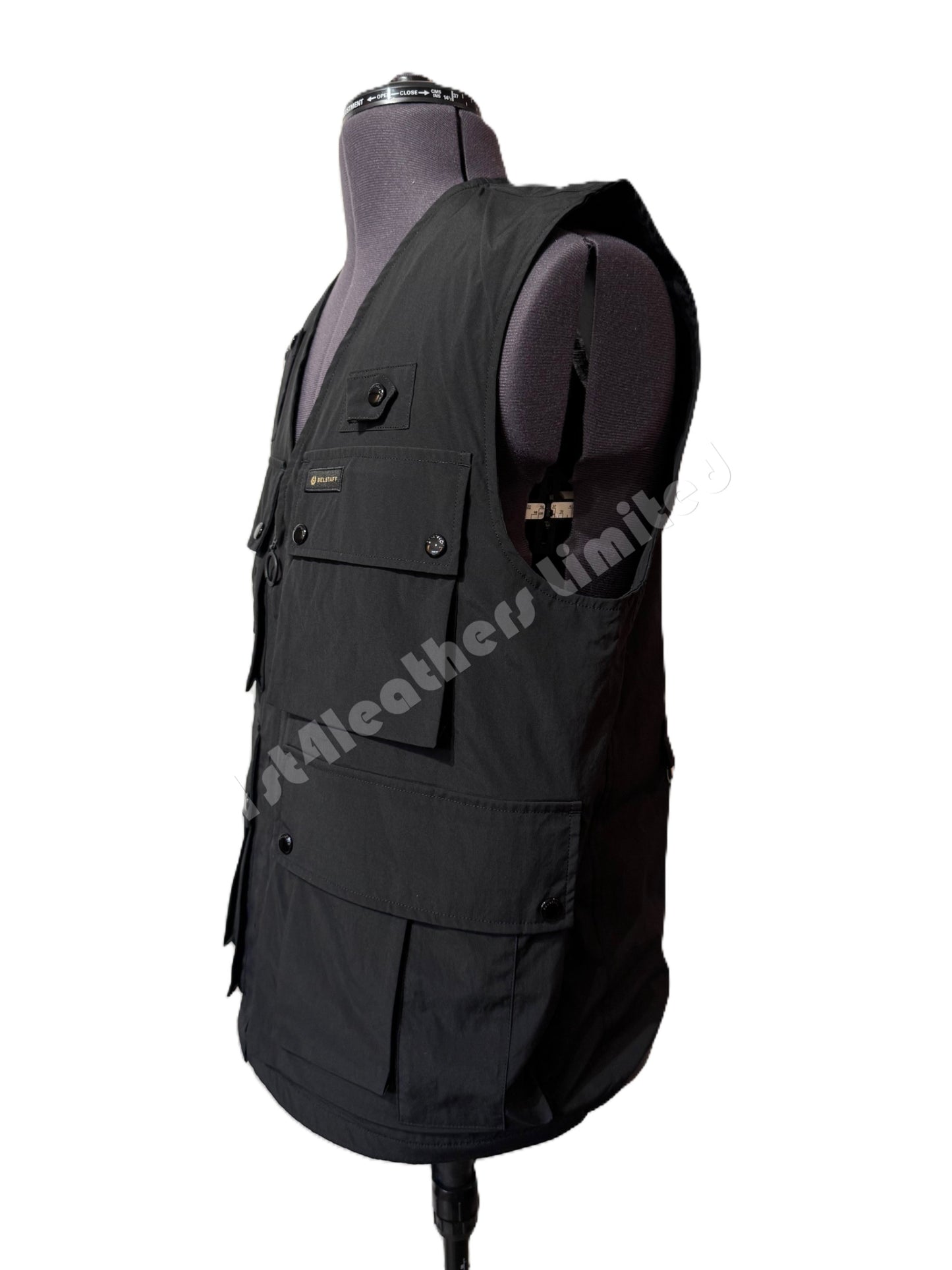 BELSTAFF CASTMASTER SHELL GILET BLACK RRP £275 BNWT