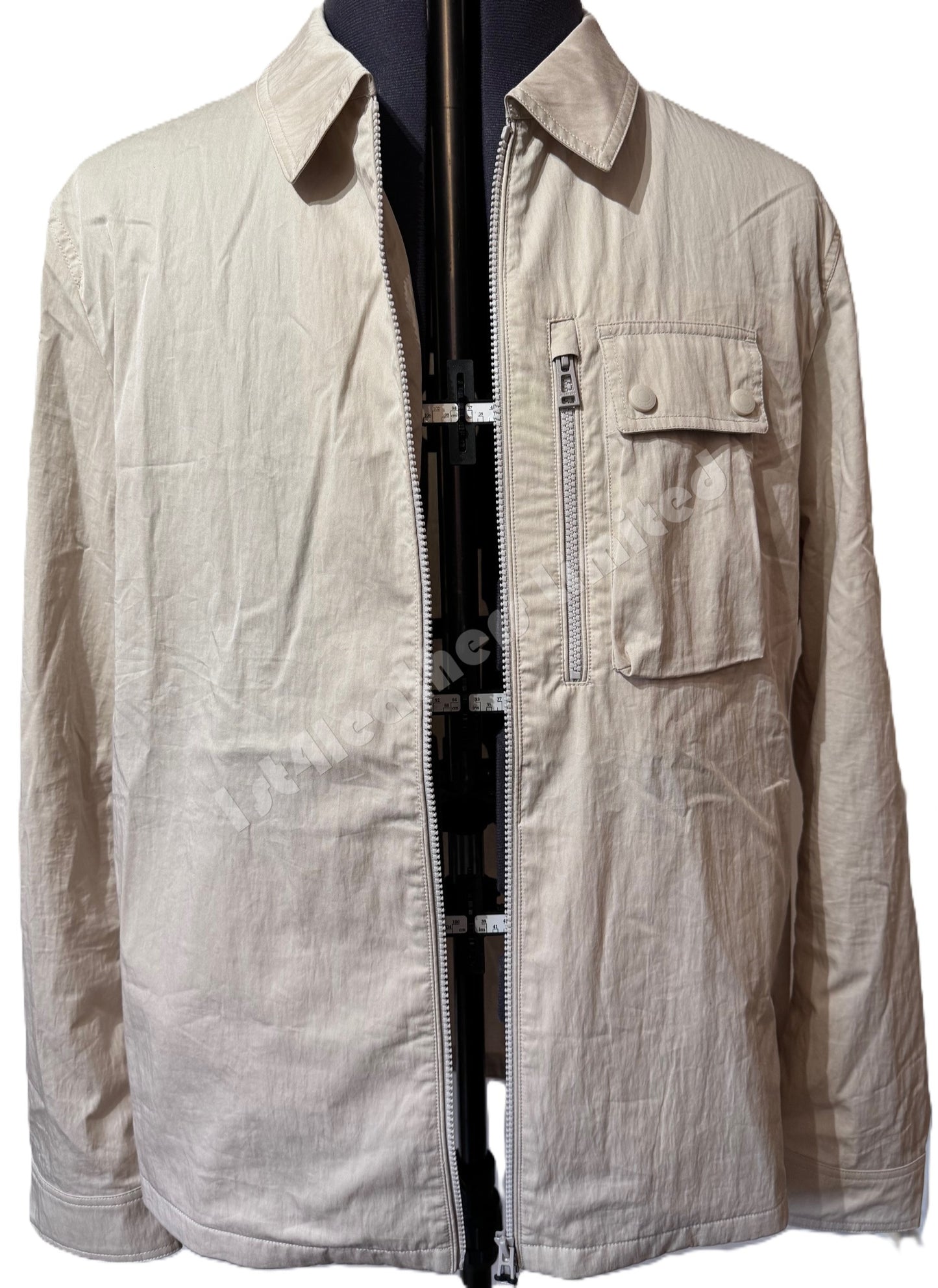 BELSTAFF RAIL COTTON BLEND GABARDINE OVERSHIRT IN MOONBEAM UK44 2XL RRP £250