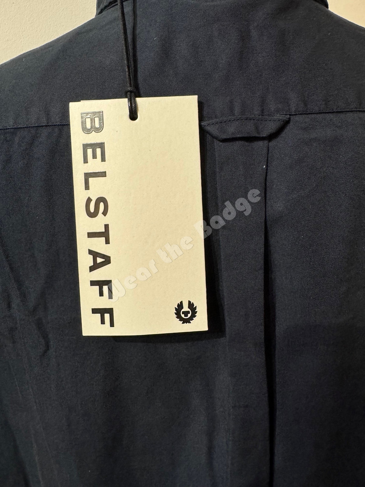 BELSTAFF SCALE SHORT SLEEVE COTTON SHIRT DARK INK NAVY RRP £120 BNWT