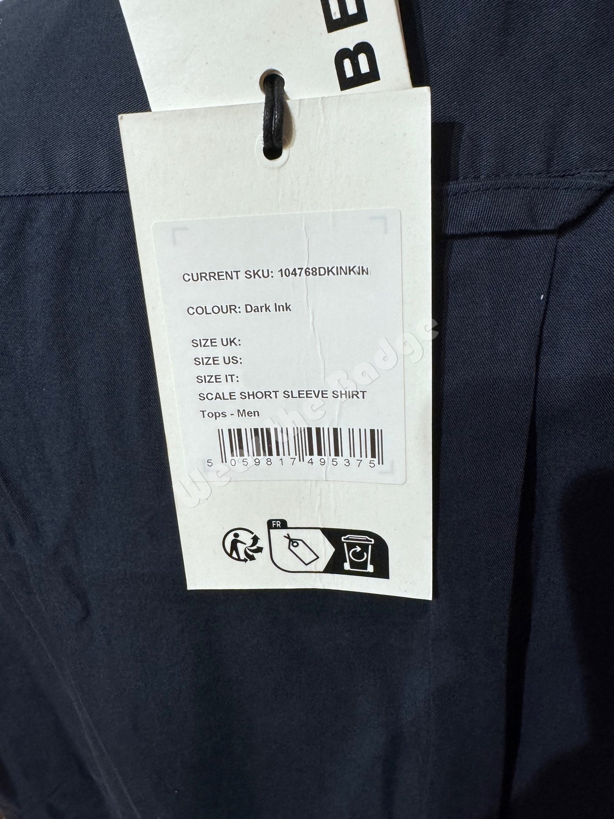 BELSTAFF SCALE SHORT SLEEVE COTTON SHIRT DARK INK NAVY RRP £120 BNWT