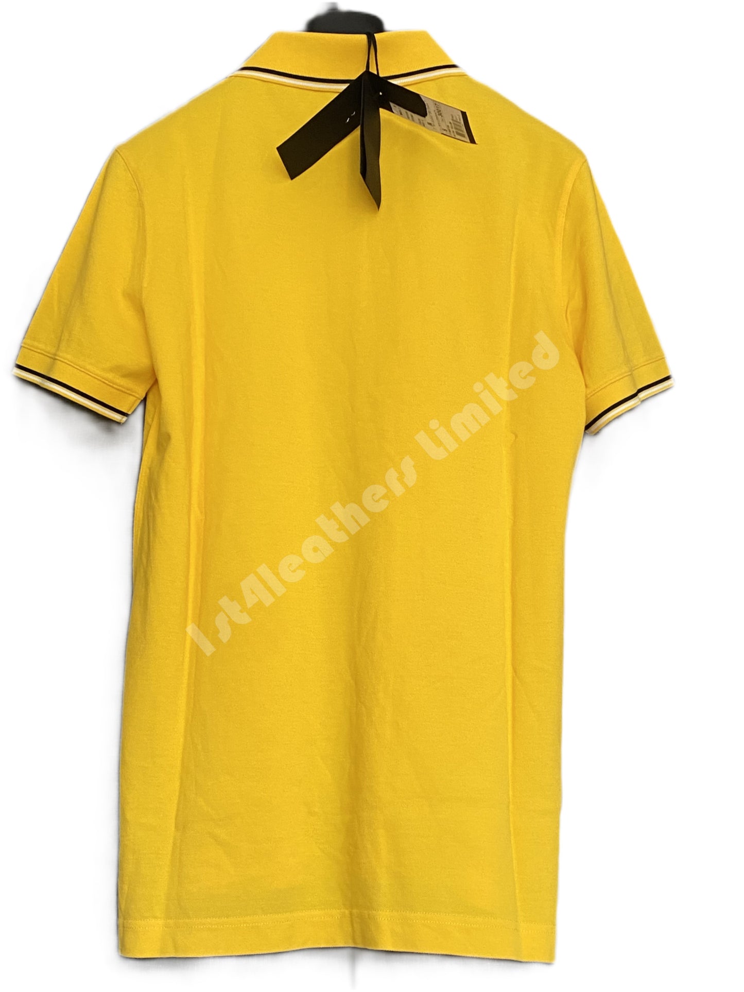 BELSTAFF STEWARTON YELLOW PHOENIX LOGO COTTON POLO SHIRT SMALL RRP £75 BNWT