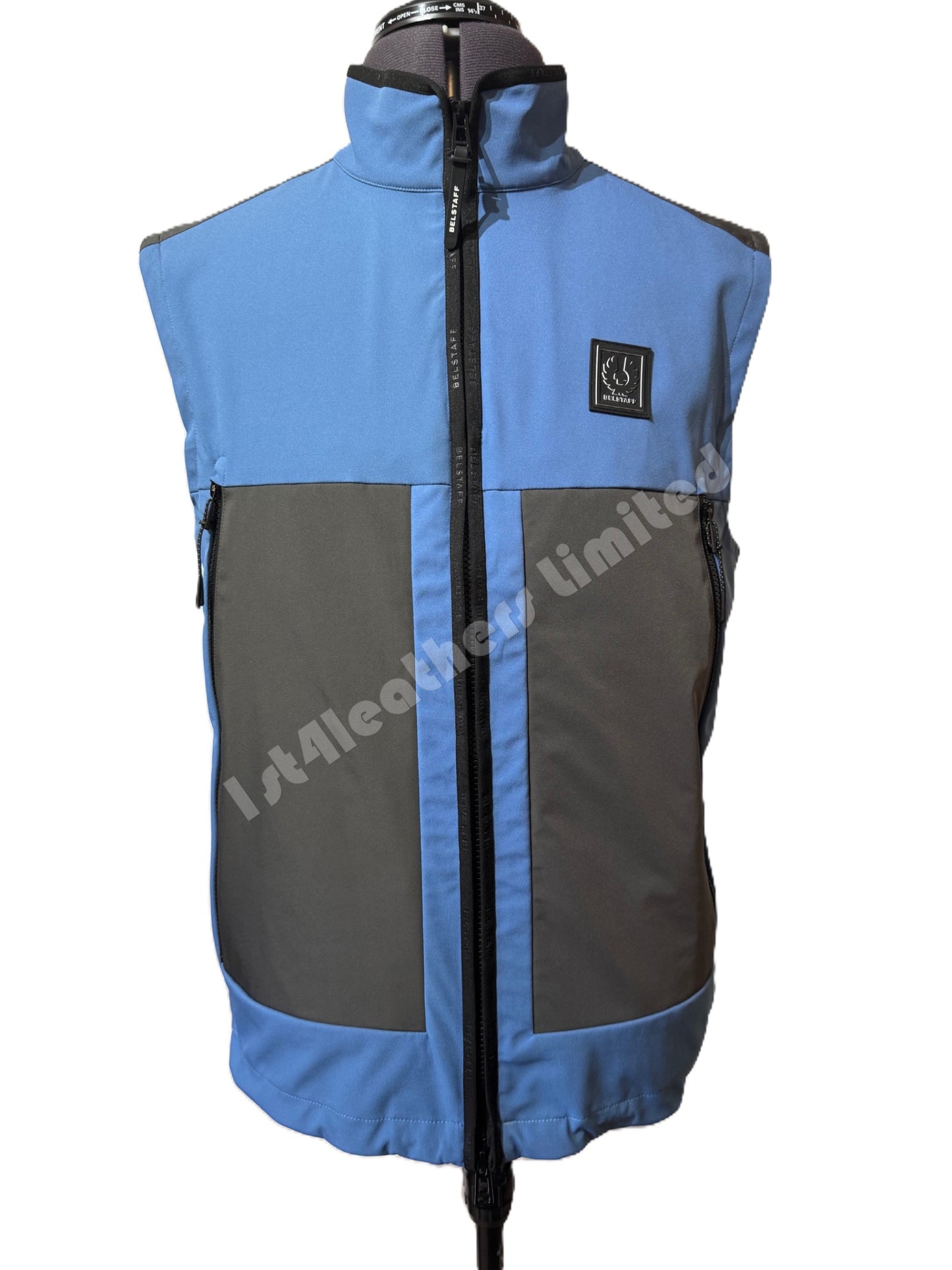 BELSTAFF RATIO SHELL GILET FORWARD BLUE IT58 UK38 MEDIUM RRP £250 BNWT