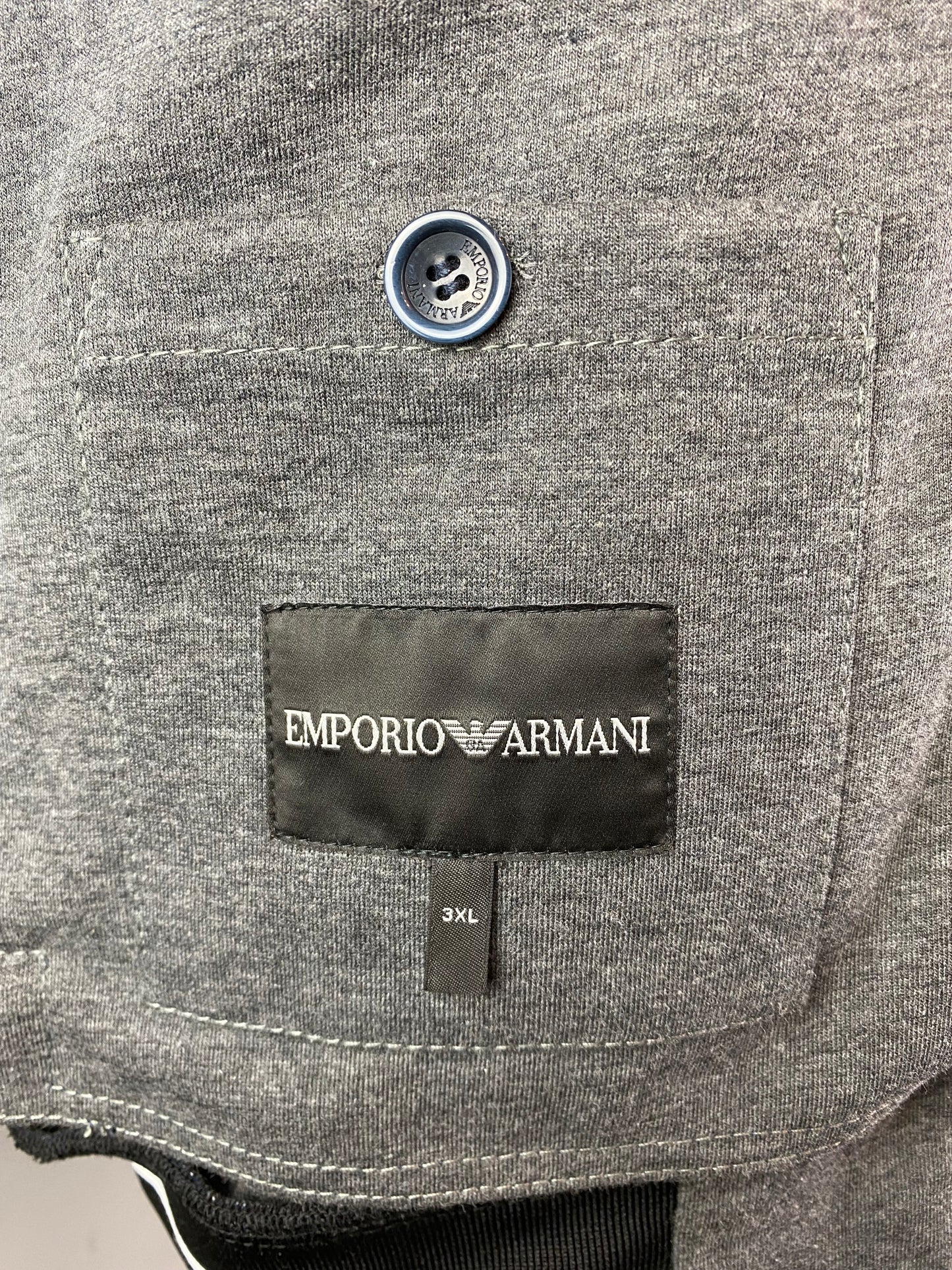 EMPORIO ARMANI BLUE DENIM & LEATHER EAGLE CREST BOMBER JACKET 3XL RRP £495 BNWT