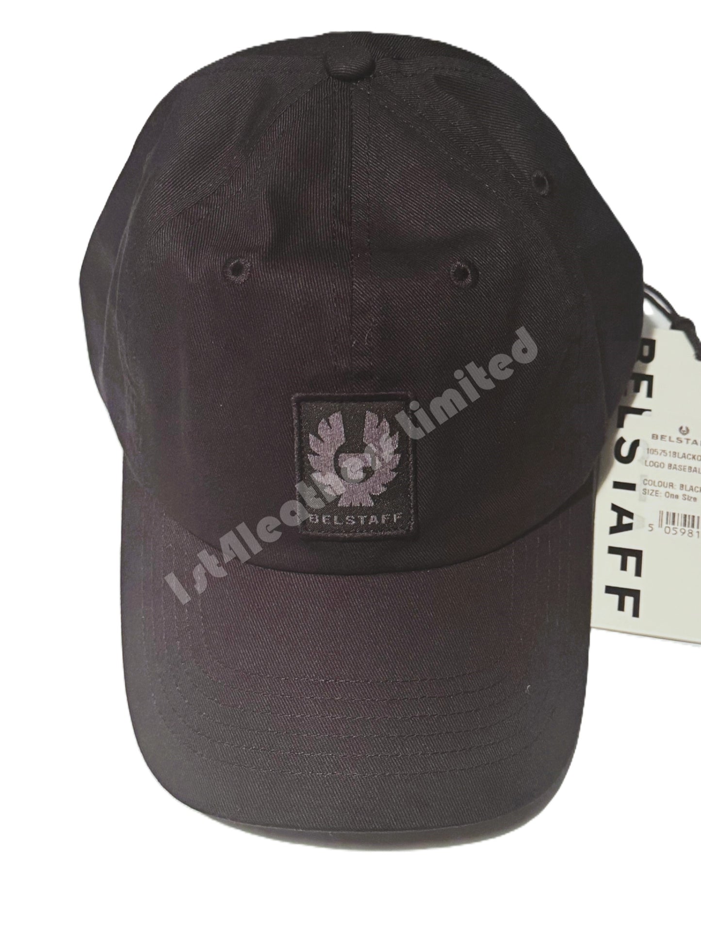 BELSTAFF COTTON TWILL BASEBALL CAP BLACK RRP £50