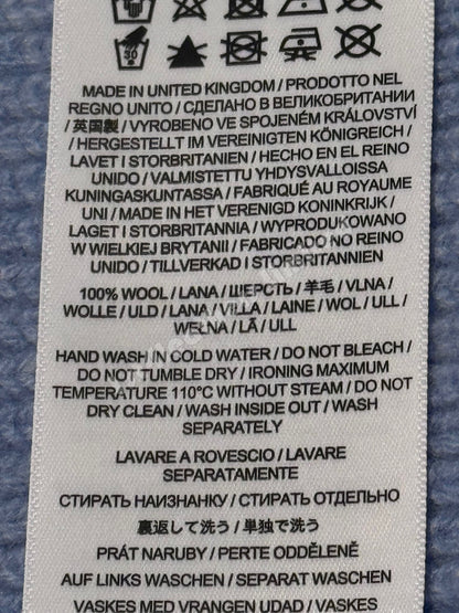 BELSTAFF PHOENIX LOGO WOOL DOCK SCARF SKY BLUE MADE IN UK RRP £100 BNWT