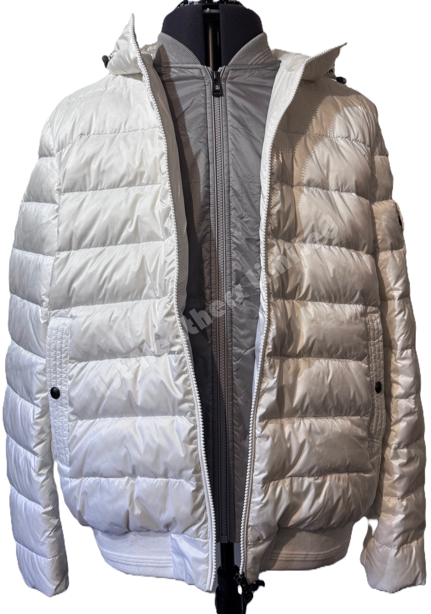 BELSTAFF STADIA 750 DOWN PUFFA JACKET WHITE/OLD SILVER UK46 3XL RRP £395 BNWT