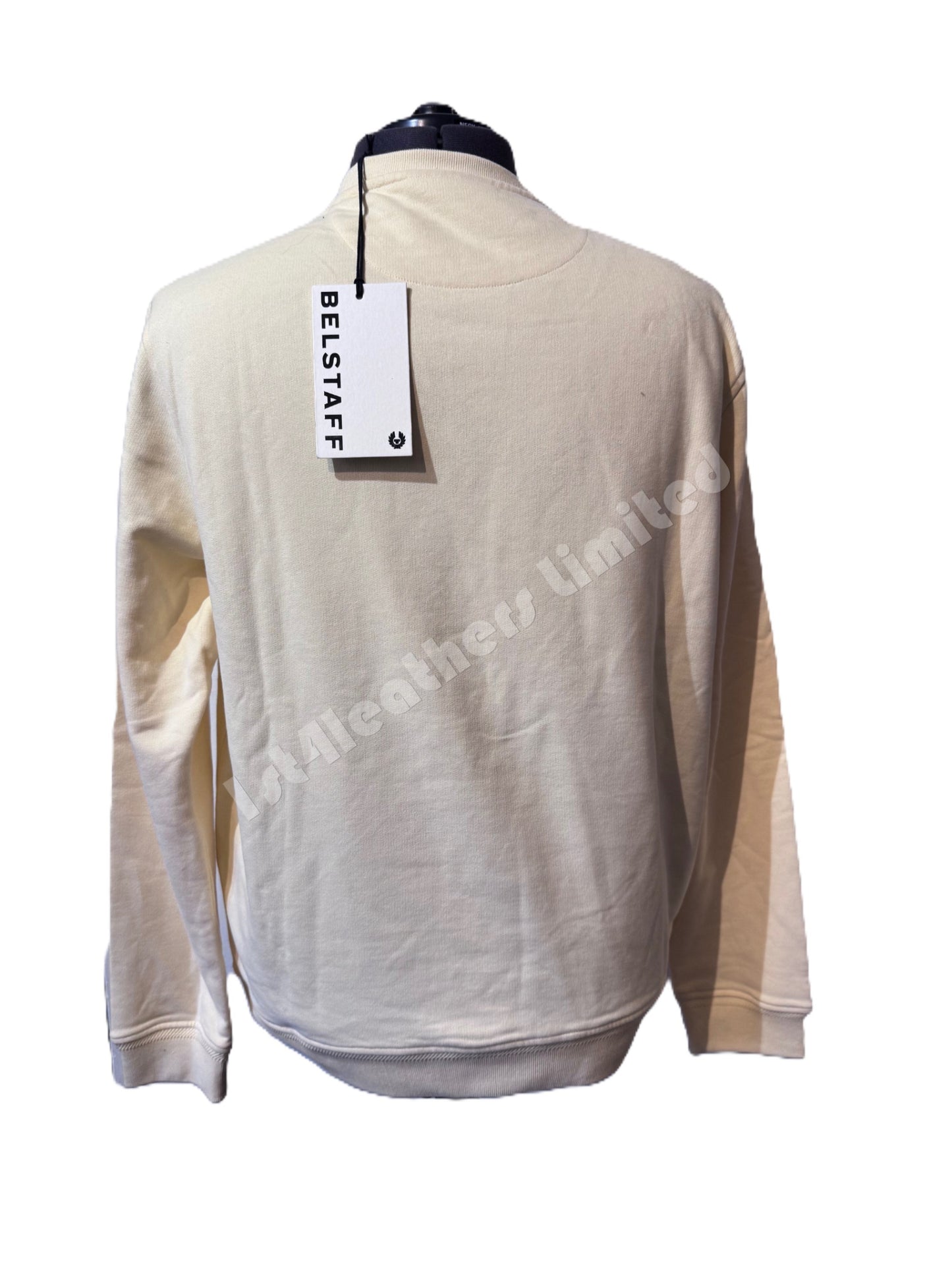 BELSTAFF PHOENIX PATCH CREW NECK SWEATSHIRT YELLOW SAND RRP £150 BNWT