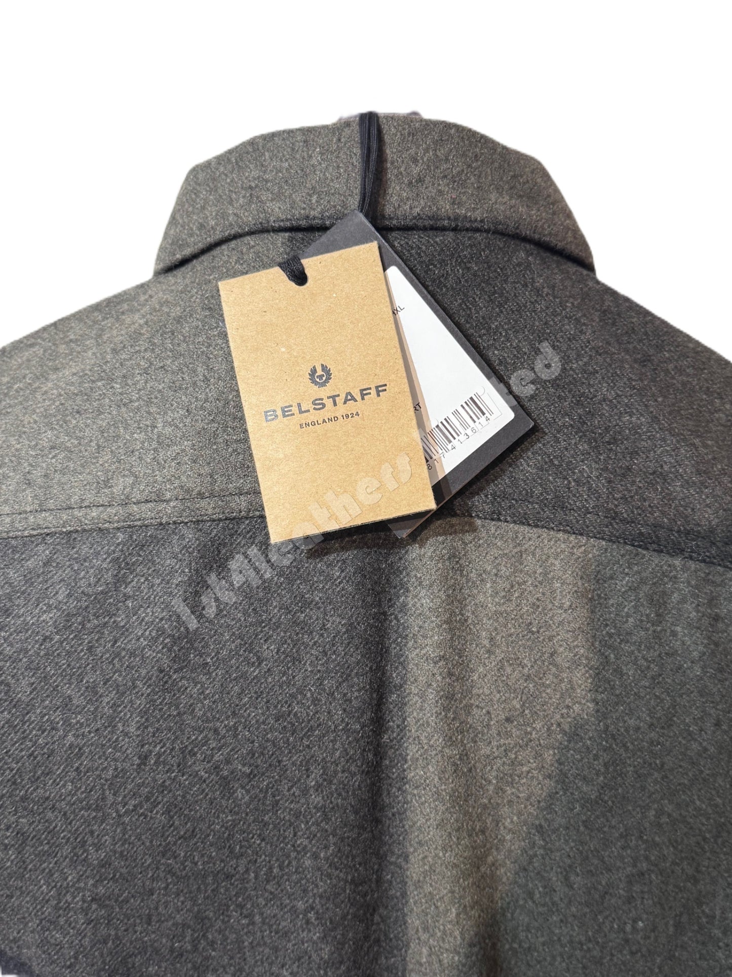 BELSTAFF FORGE WOOL BLEND LARGE CHECK OVERSHIRT OLIVE/CHARCOAL XL RRP £350 BNWT